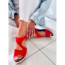 Sandalias con cuña Patty Red rojo 4
