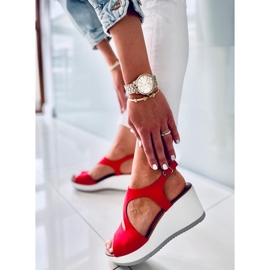 Sandalias con cuña Patty Red rojo 5