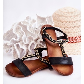 S.Barski Sandalias Infantiles Con Hebilla Negro Letto 2