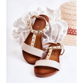 S.Barski Sandalias Infantiles Con Hebilla Beige Letto 4