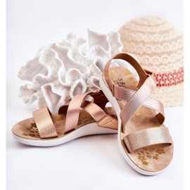 S.Barski Sandalias Infantiles Con Velcro Rosa Oro Alise dorado dorado 2 S.Barski Sandalias Infantiles Con Velcro Rosa Oro Alise dorado dorado 2