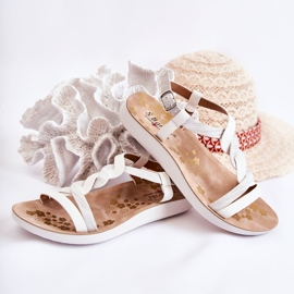 S.Barski Sandalias Infantiles Con Hebilla Blanco Dimmel 2