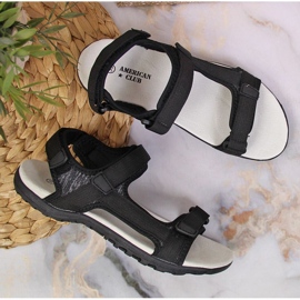 Deportivas negras con velcro At the American Club negro 2