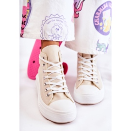 PJ1 Zapatillas Altas Mujer Carlyn Beige 5
