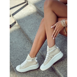 PJ1 Zapatillas Altas Mujer Carlyn Beige 9