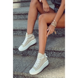 PJ1 Zapatillas Altas Mujer Carlyn Beige 7