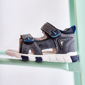 PE1 Sandalias Infantiles Cómodas Gris Oscuro Samell 2