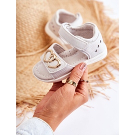 Sandalias Infantiles Catia Blancas con Velcros blanco 4