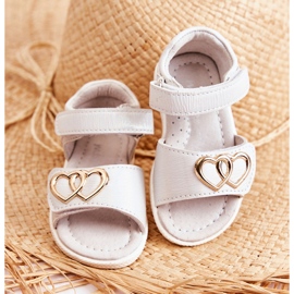 Sandalias Infantiles Catia Blancas con Velcros blanco 2
