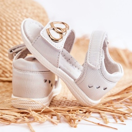 Sandalias Infantiles Catia Blancas con Velcros blanco 3