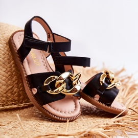 FR1 Sandalias Infantiles Con Velcro Layra Negro ['negro'] 2