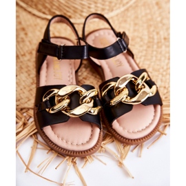 FR1 Sandalias Infantiles Con Velcro Layra Negro ['negro'] 5