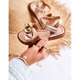 FR1 Sandalias Infantiles Con Velcro Layra Dorado ['dorado'] 6