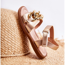 FR1 Sandalias Infantiles Con Velcro Layra Dorado ['dorado'] 7