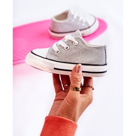 Deportivas Infantiles Atadas Plata Wella 1