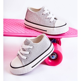 Deportivas Infantiles Atadas Plata Wella 6