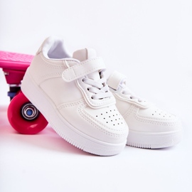 Deportivas Infantiles Con Velcro Blanco Elike 1