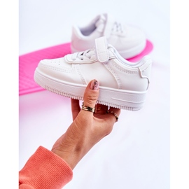 Deportivas Infantiles Con Velcro Blanco Elike 5