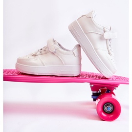 Deportivas Infantiles Con Velcro Blanco Elike 4