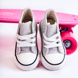 Deportivas Infantiles Altas Catrina Plateadas plata plata 2