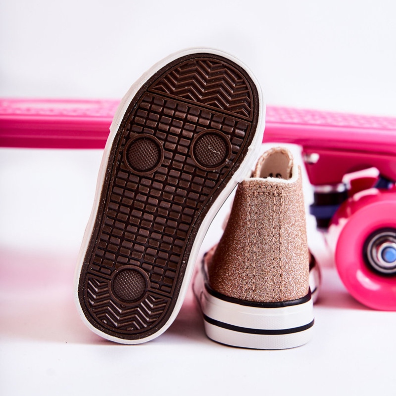 Deportivas Infantiles Altas Rosa Oro Catrina dorado dorado 2