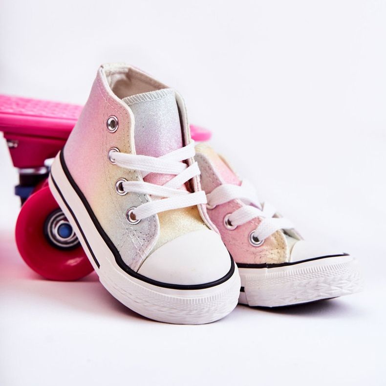 Deportivas Altas Infantiles Blanka Multicolor rosa rosa 1