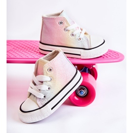 Deportivas Altas Infantiles Blanka Multicolor rosado rosado 2
