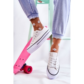 FS3 Sneakers de mujer con plataforma masiva en blanco Farona 4