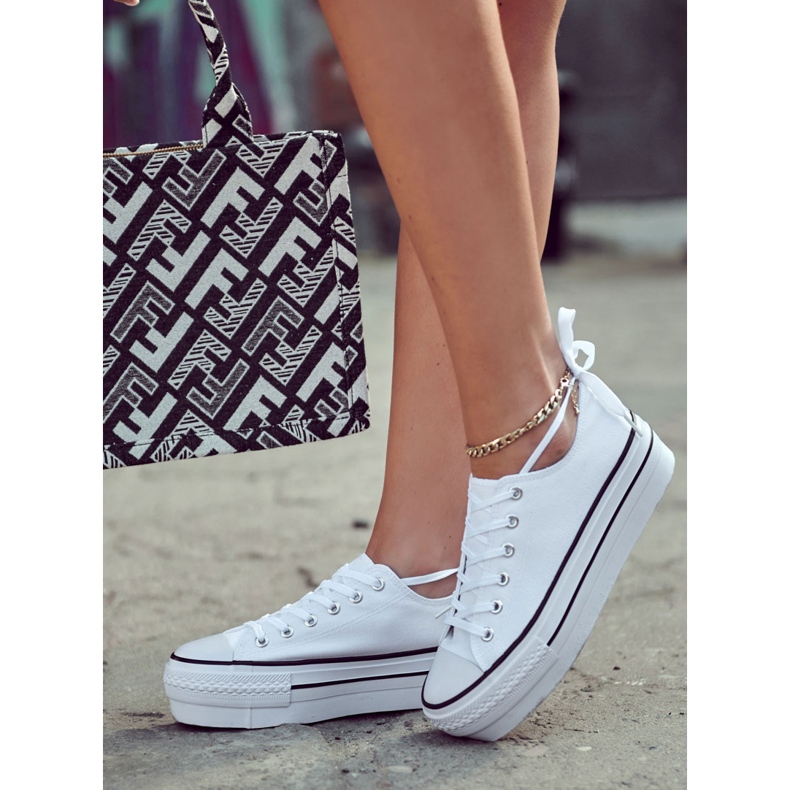 FS3 Sneakers de mujer con plataforma masiva en blanco Farona 1