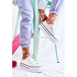 FS3 Sneakers de mujer con plataforma masiva en blanco Farona 6