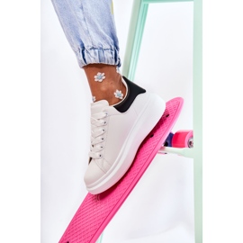 FS3 Deportivas de mujer con plataforma en blanco y negro Eliso 7