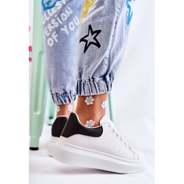 FS3 Deportivas de mujer con plataforma en blanco y negro Eliso 8