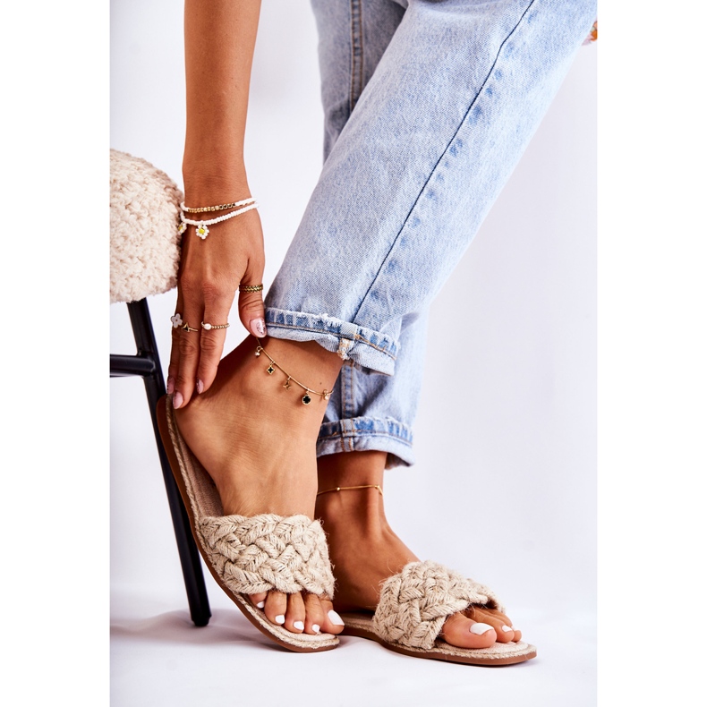 PS1 Pantuflas Mujer Trenzado Beige Maraya 1