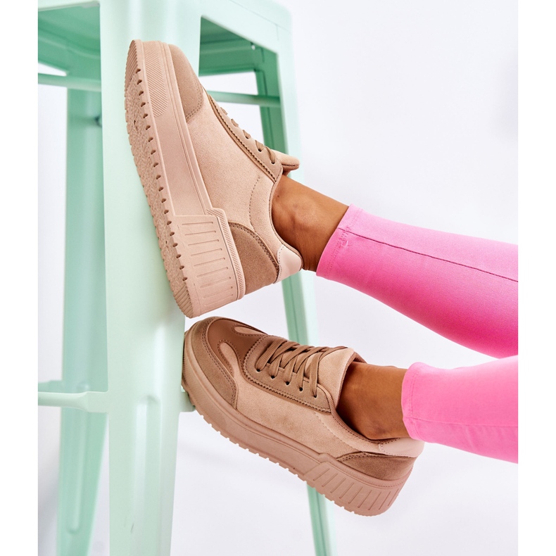 PS1 Deportivas Mujer Ante Beige Segurro 1