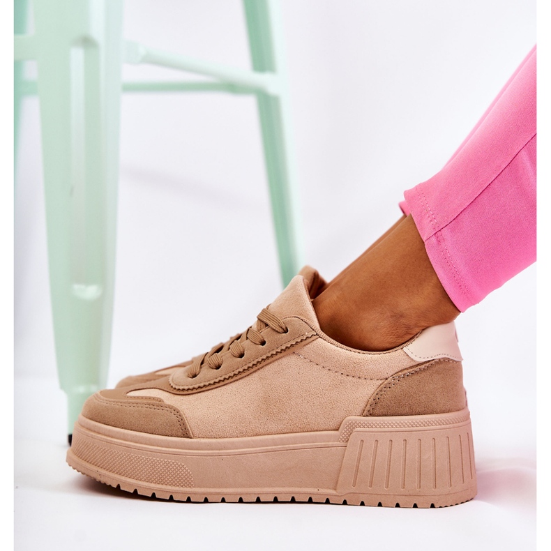 PS1 Deportivas Mujer Ante Beige Segurro 2