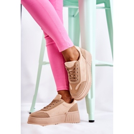 PS1 Deportivas Mujer Ante Beige Segurro 9