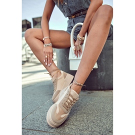 PS1 Deportivas Mujer Ante Beige Segurro 3