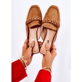 FB1 Pantuflas Mujer Ante Beige Olena marrón 6