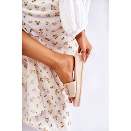 S.Barski Pantuflas Mujer Piel Moda Beige Adaline 1