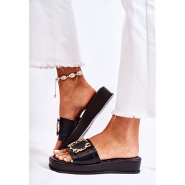 S.Barski Pantuflas De Mujer De Cuero Negras De Moda Adaline negro 5