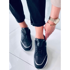 Zapatillas Ivey negras con cuña negro 1