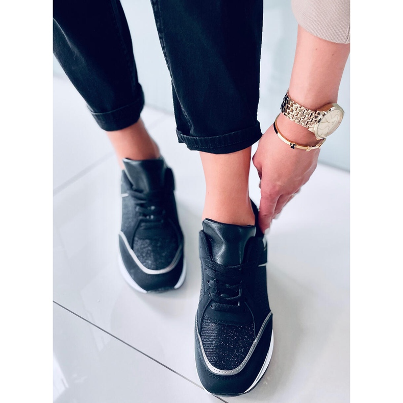 Zapatillas Ivey negras con cuña negro 1 Zapatillas Ivey negras con cuña negro 1