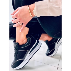 Zapatillas Ivey negras con cuña negro 2