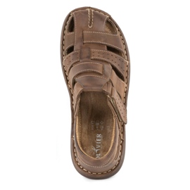 Olivier Sandalias masculinas 467 marrón oscuro 6