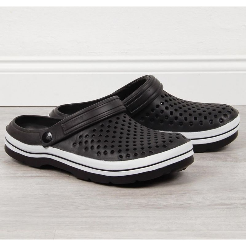 Novedades Zapatillas de casa M EVE301A espuma calada negra negro 1