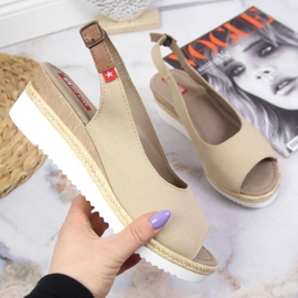 Sandalias con cuña Big Star W INT1727B beige 1 Sandalias con cuña Big Star W INT1727B beige 1