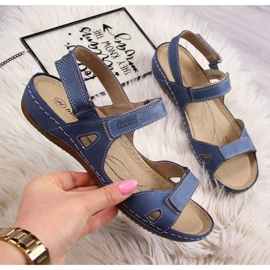 Sandalias cómodas Helios W H205A azul marino 1 Sandalias cómodas Helios W H205A azul marino 1