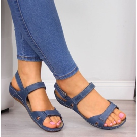 Sandalias cómodas Helios W H205A azul marino 2 Sandalias cómodas Helios W H205A azul marino 2