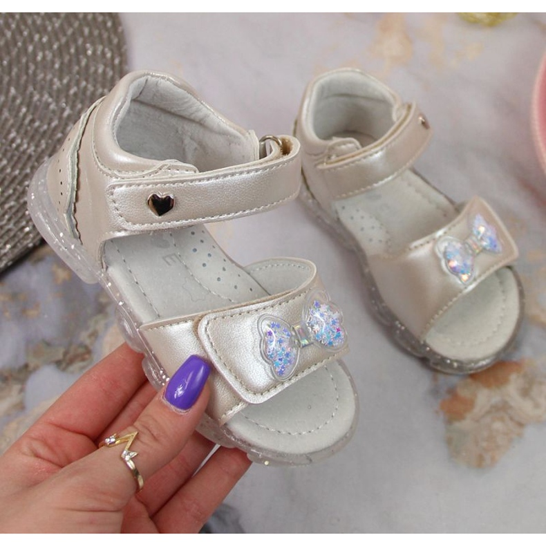 Miss❤E Sandalias velcros lazo Miss Jr EU650A plata ['plata'] 1