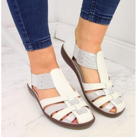Sandalias cerradas T.Sokolski W SCA168B blanco-plata 3